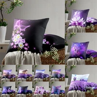 purple pillow case decor home cushion cover decorative pillowcase living room sofa 45x45cm 50x50cm chair lavender butterfly new