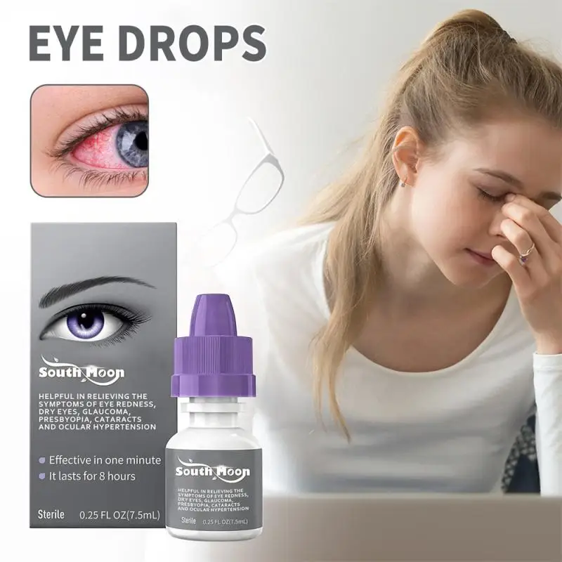 

7.5ml Eye Drop Relieves Red Eyes Discomfort Eyes Care Liquid Vision Eye Itchy Care Detox Clean Blurred Dressing Eye Care