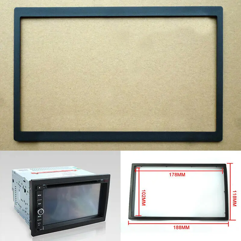 

2Din Stereo Audio Dash Bezel Panel Mounting Frame For Car Radio DVD Player Car Interior Accessories Parts 188*118MM