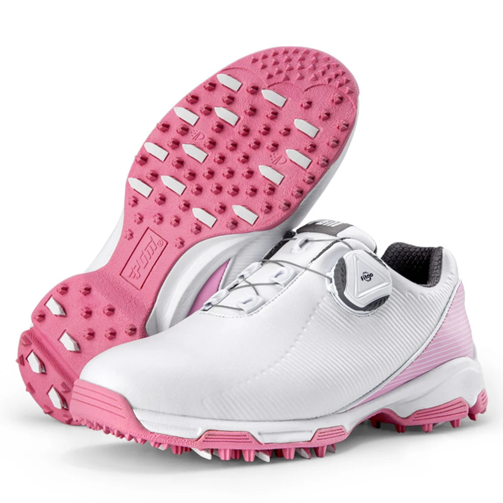 New PGM Youth Microfiber Waterproof Quick Lacing Golf Shoes Boys and Girls Breathable Anti Slip Spikes Sneakers Shoes