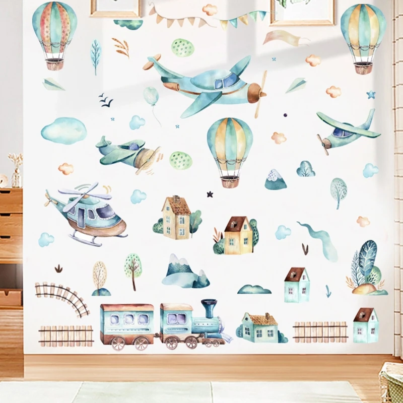 

Hand-painted Wall Stickers Peel and Stick Wall Decals Cartoon Nursery Wall Decor Birthday Christmas Gift for Girls Boys B03E