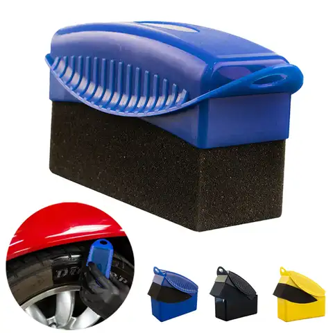 Губка для полировки автомобильных колес, инструмент из АБС-пластика для мытья шин с крышкой, аппликатором для деталей автоповязки