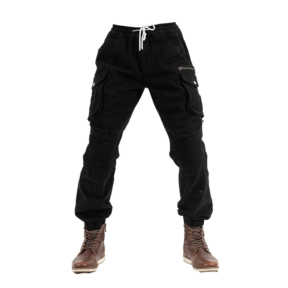 

Мотоциклетные брюки, мужские брюки-карго с большими карманами, мягкая эластичная повседневная одежда, повседневное защитное снаряжение, мото для езды на велосипеде на открытом воздухе