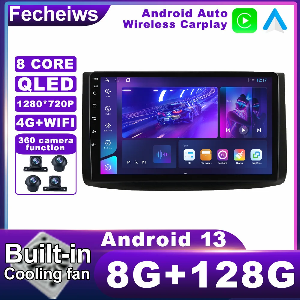 

9 Inch Android 13 For Chevrolet Aveo T250 Lova Captival Epica 2006 - 2012 Car Radio Video Multimedia BT DSP QLED Stereo ADAS RDS