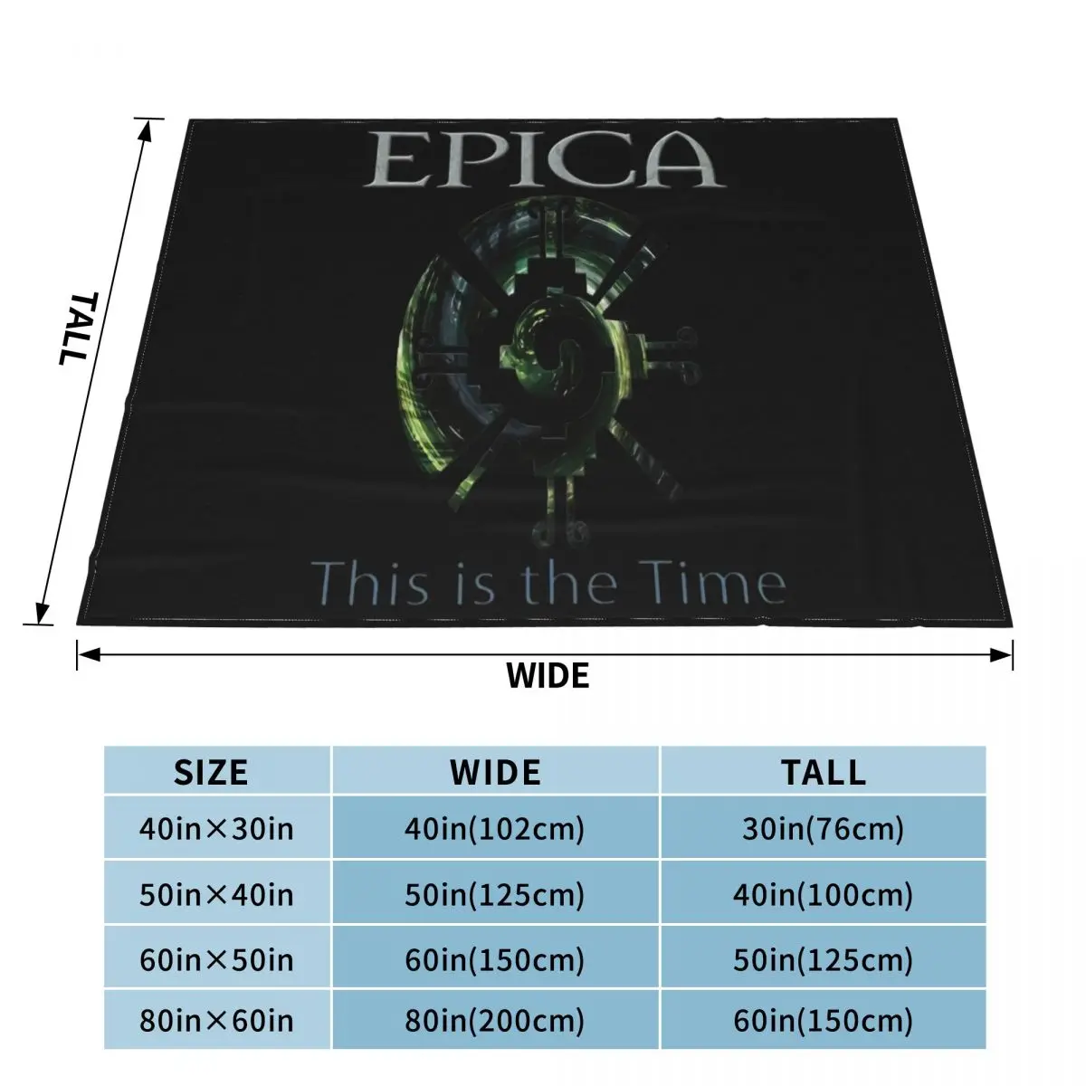 Новое мужское весеннее одеяло Epica This Is The Time Symphonic Metal Band черное размер Xs3Xl