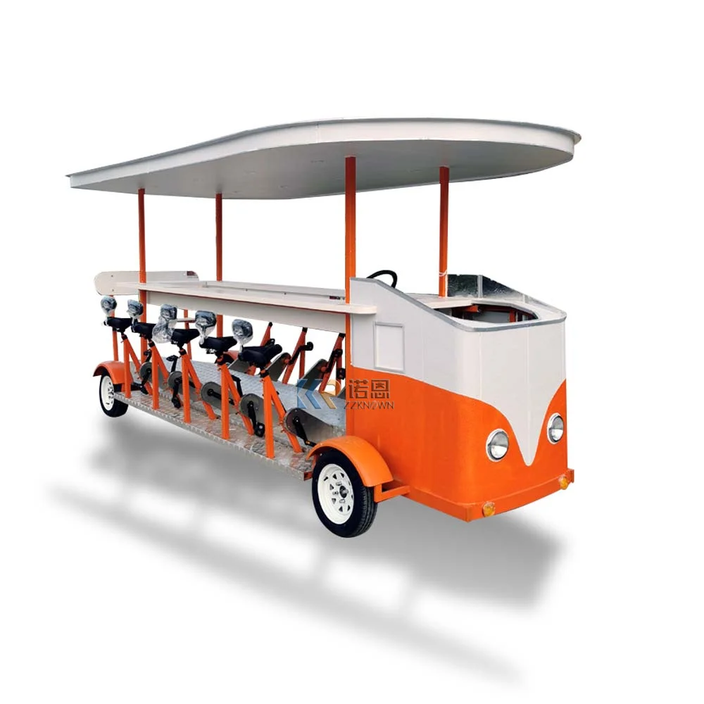 

2023 Retail Party Bikes For Sale 8 Passenger Pedal Bike Push Cart Beer Bar Cocktails