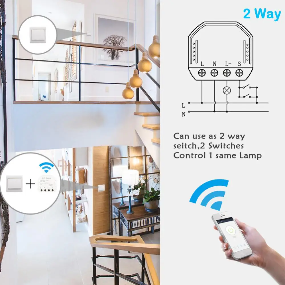 Умный переключатель Wi-Fi настенный сенсорный выключатель света Модуль