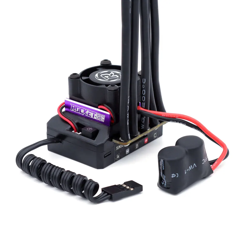 Фото Запчасти для гоночного автомобиля 1/10 RC ROCKET RC 100A ESC с двигателем CH10 540, 10,5 т, 13,5 т, 17,5 т, 21,5 т, бесщеточный комбинированный набор с датчиком, вал 3,175 мм №4
