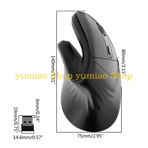 Crust Pro 587B Вертикальная беспроводная мышь