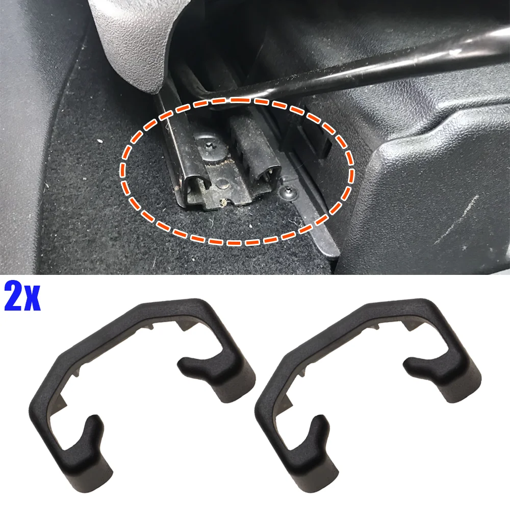 

2 шт. для Renault Megane II III 2002 2003 2004 2005 2006 2007-2015, зажим для автомобильного сиденья, скользящий рельс, заглушка, черный
