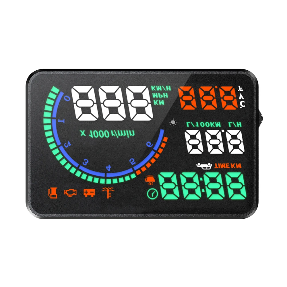 

KWHUD Проекционный дисплей Obd2 Автомобильный Hud Цифровой спидометр RPM Тахометр температуры воды Проектор лобового стекла Автомобильные электронные аксессуары