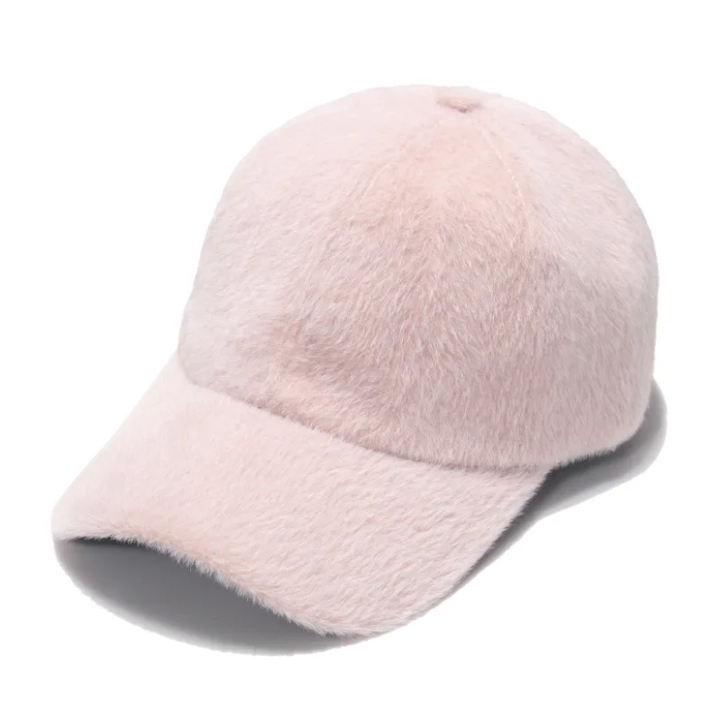 

Thicken Warm Baseball Cap Ladies Outdoor Street Fashion Hat Peaked Caps Suede Korean Version Velvet Solid Color Hat