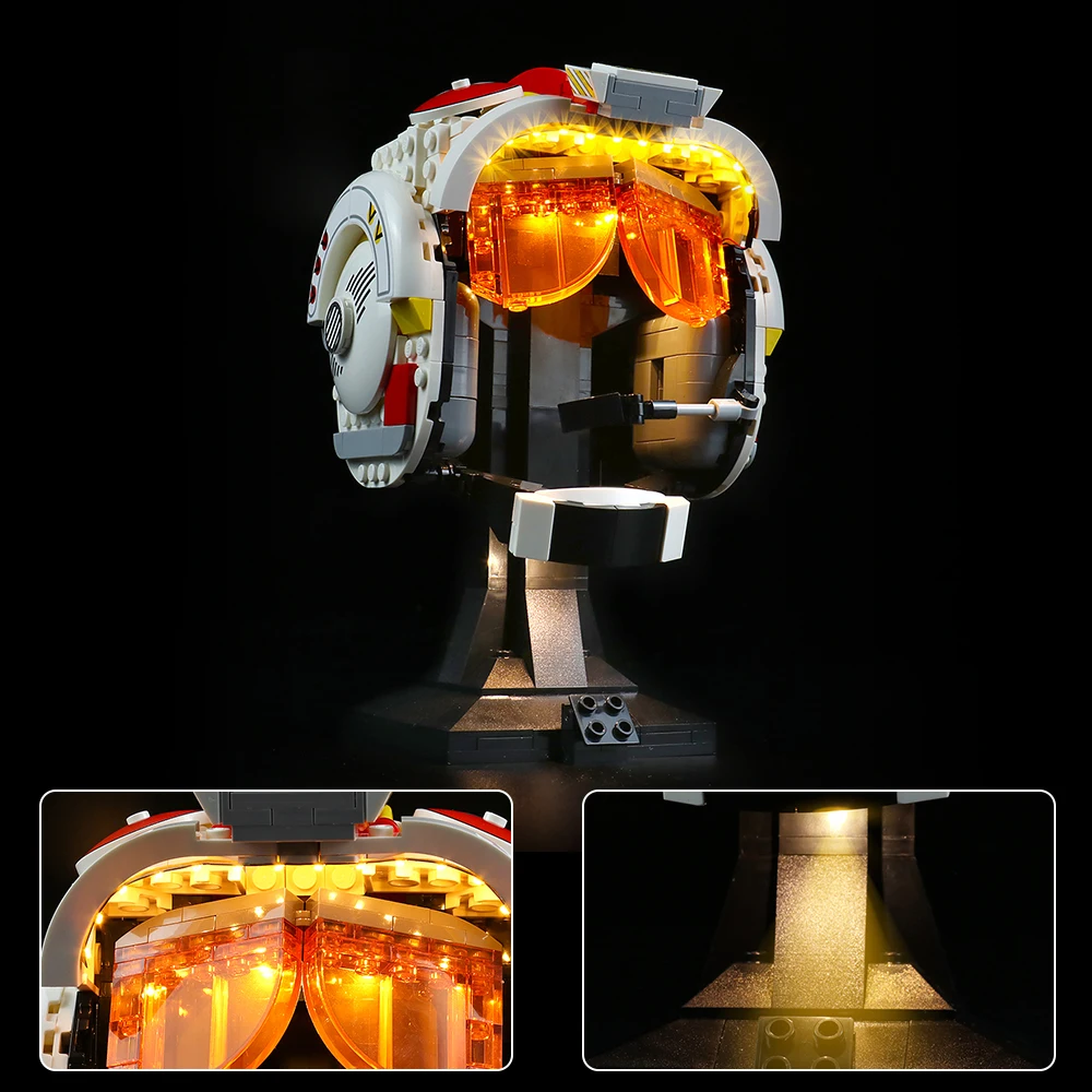 

BrickBling Led Light Kit For 75327 Luke’s Iconic Pilot Headgear Helmet Collectible Bricks Lighting Set (NOT Include Model)