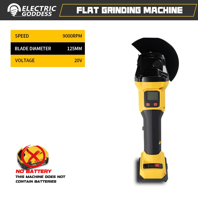 

Аккумуляторная угловая шлифовальная машина ELECTRIC GODDESS 125 мм