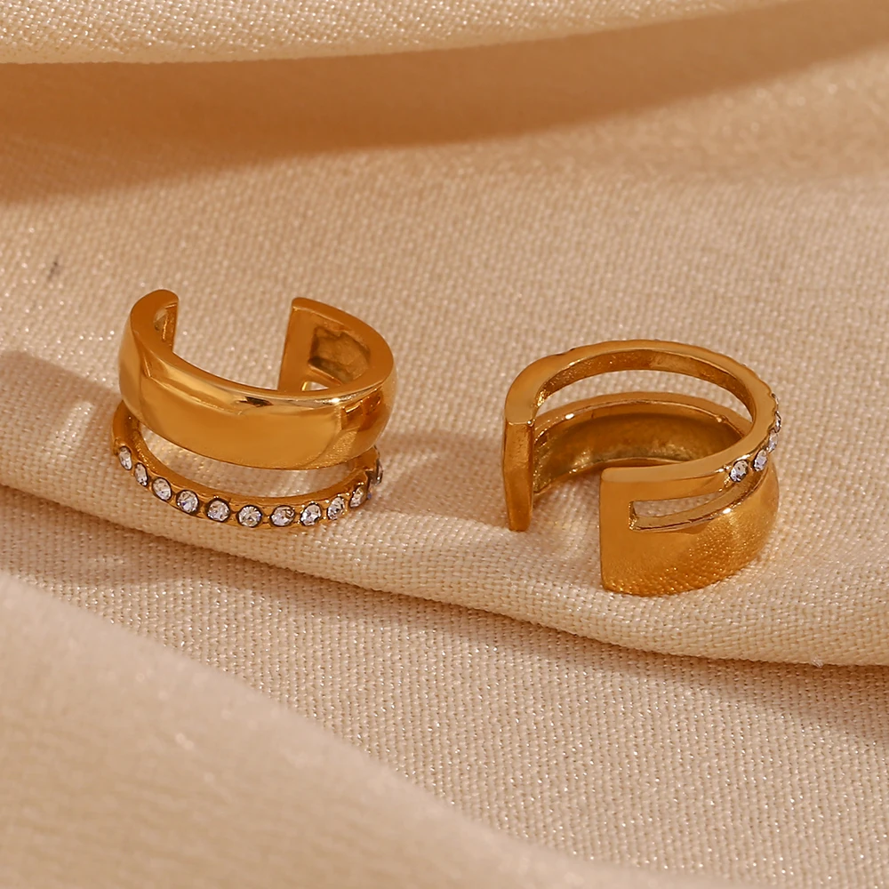 Женские Двухслойные Серьги-клипсы В Форме C