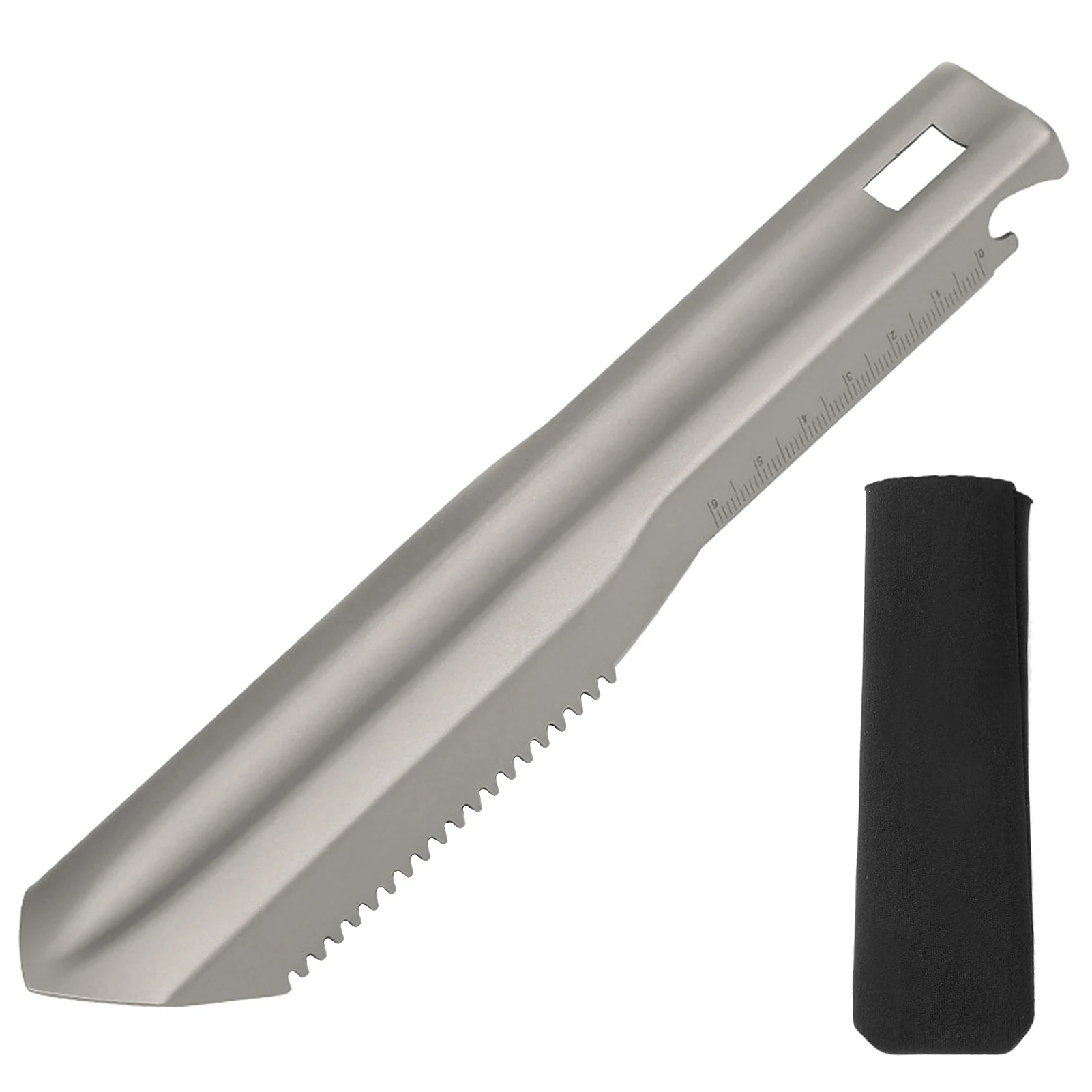 

Ultralight Titanium Hand Shovel Multi Tool Backpacking Trowel with Carrying Pouch for Gardening Hiking Camping Digging Spade