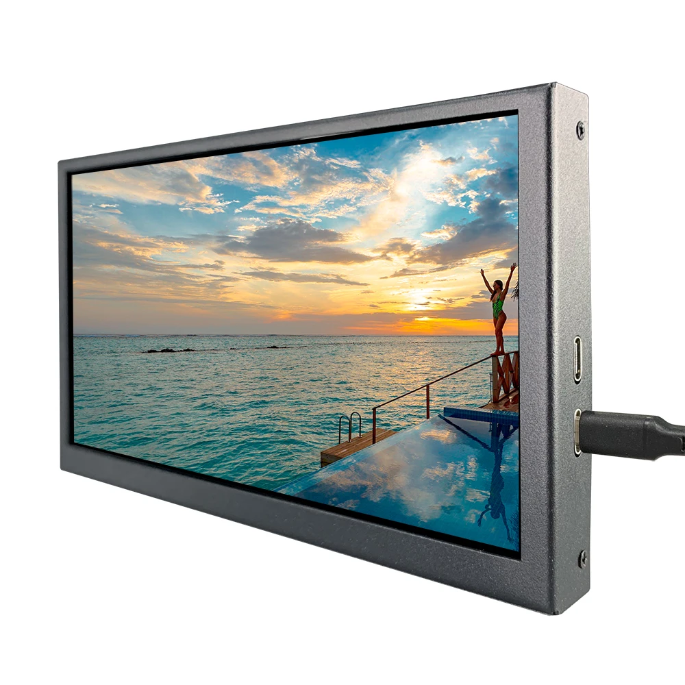 Usb tipo c Polegada Ips Display 1024×600 Smartphone Monitor Externo Tela Sensível ao Toque do Monitor Móvel para Smartphone