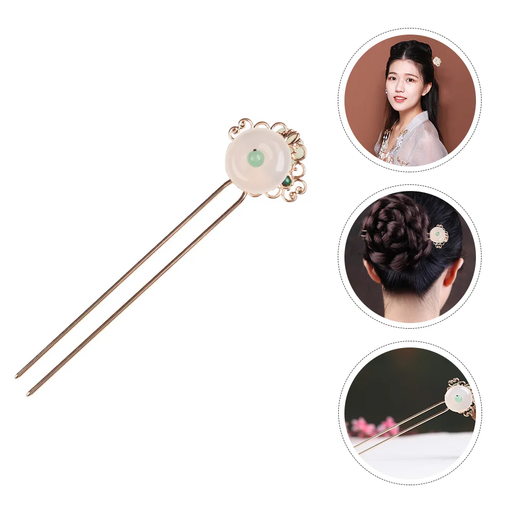 

Hair Chinese Stick Hairpin Sticks Accessory U Pinshape Hanfu Chopsticks Kimono Chopstick Girl Decor Agate Retro Clips Bun