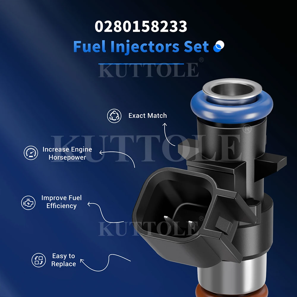 Фото Топливные форсунки 0280158233 для Jeep Grand Cherokee, Wrangler, Ram 1500, ProMaster, Volkswagen Routan, Chrysler, Dodge Avenger V6 3.0L №3
