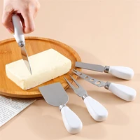 ceramic handle stainless steel cheese knife creative butter knives slicer cheese cake spatula fork graters kitchen baking tools