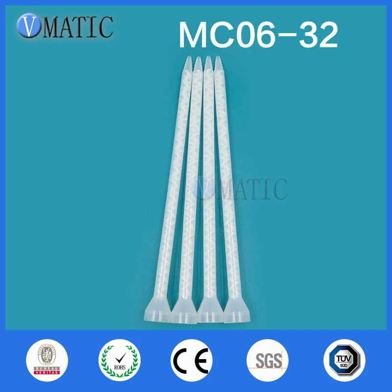 Бесплатная доставка Высокое качество смолы статический миксер MC06-32 смешивания сопла для Duo Pack эпоксидные (белый сердечник)