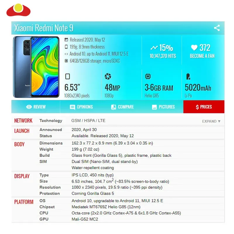 10 шт./партия сенсорная панель для Xiaomi Redmi Note 9S 9T 9 Pro Max 4G