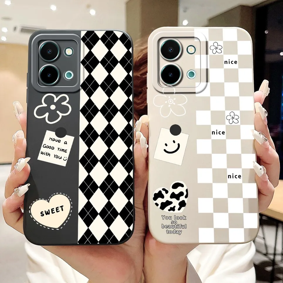 Fashion Painting Back Cover For Vivo Y28 Y28s Y03 Y03t Y18 Y18i Y18e Phone Case Marble Avocado Moon Night Gothic Fundas Soft TPU