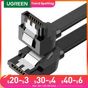 Ugreen SATA кабель 3,0 на жесткий диск SSD HDD Sata 3 прямой правый угол кабель для Asus MSI Gigabyte материнская плата кабель Sata
