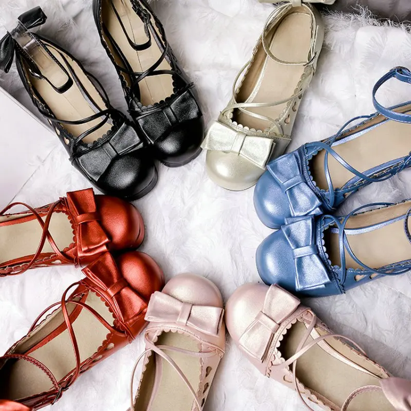 Женские туфли QPLYXCO из искусственной кожи на среднем квадратном каблуке с круглым