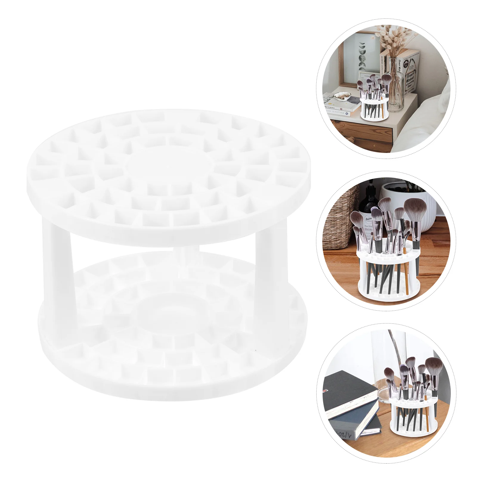 Сушилка для кистей макияжа подставка косметики пластиковый съемный держатель