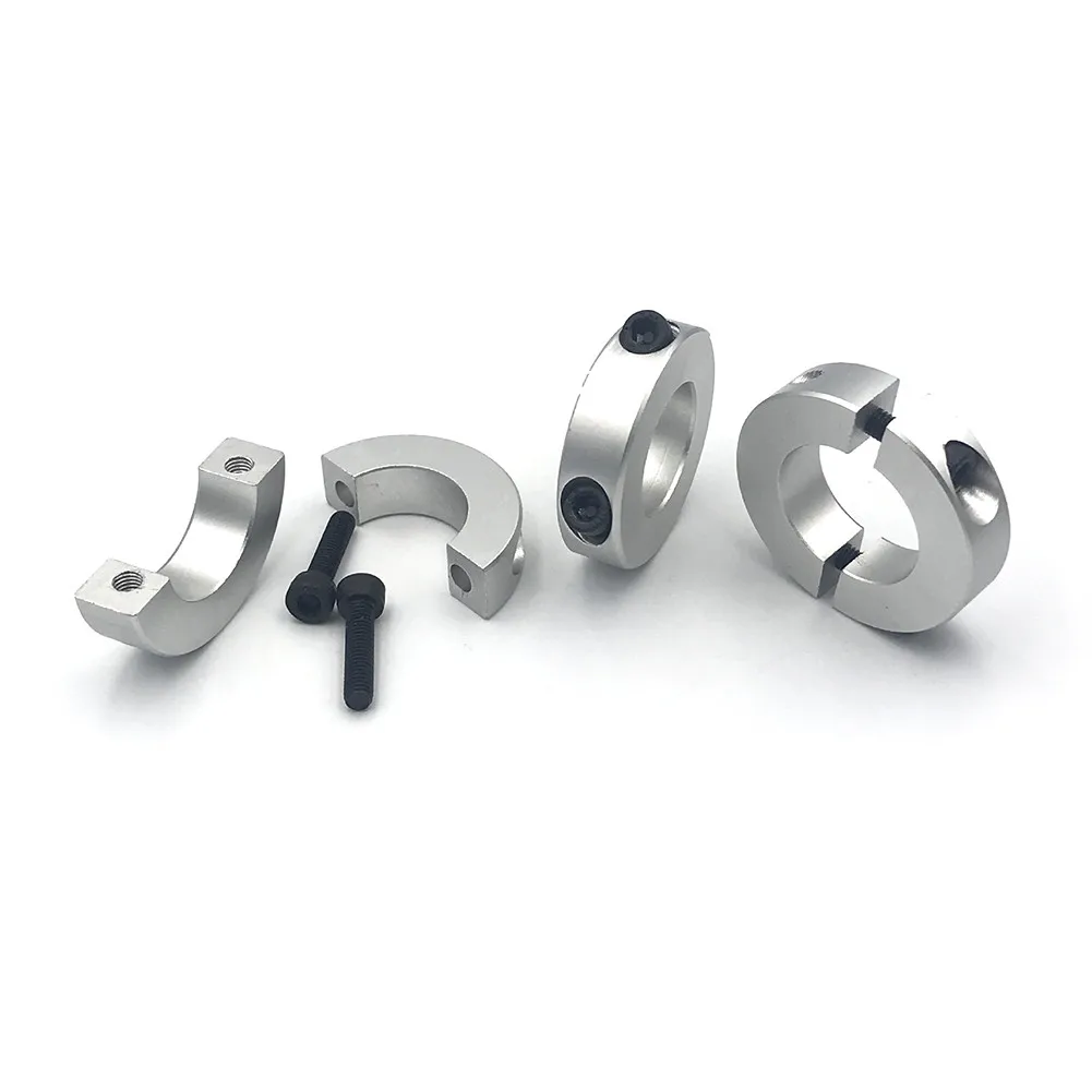 

Aluminum Alloy Fixed Rings Clamp Collar Clamp Type Double Split Shaft Collar 13mm/15mm/16mm/20mm/25mm/30mm 1pcs High Quality