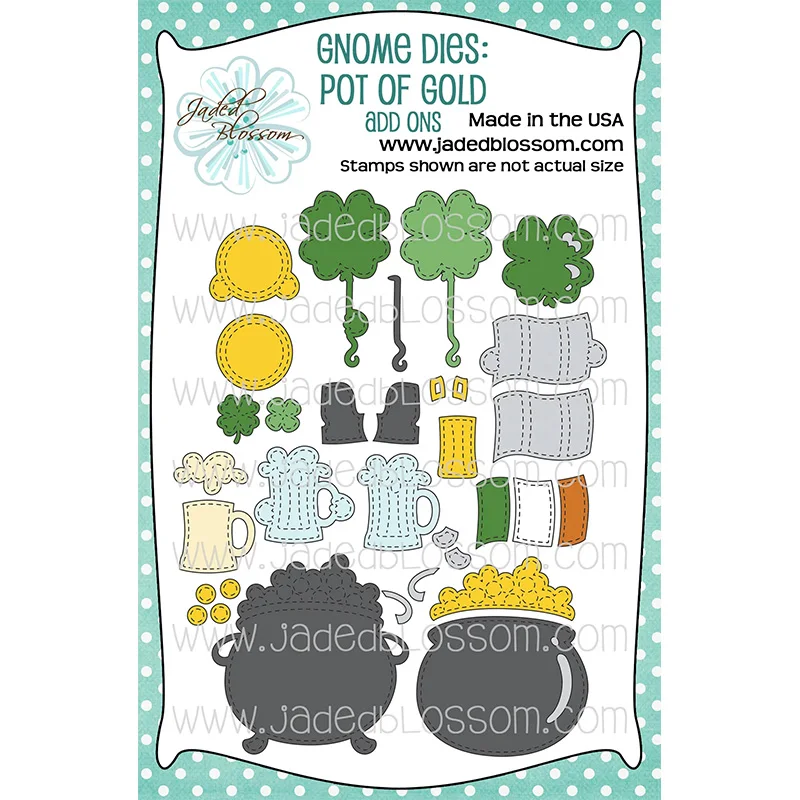 

Gnome Pot of Gold Frame Shape Mold Craft Embossing Stencil for Scrapbooking Diy Handmade Tools Album Model Punch Blade Template