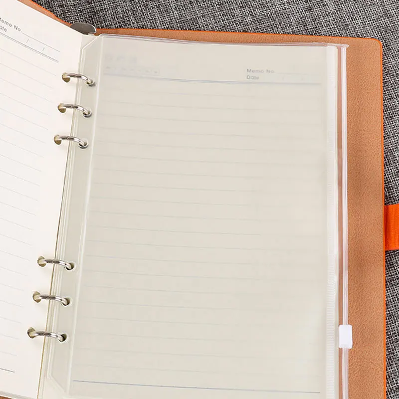 A6 прозрачная обложка для блокнота с вкладышами 12 шт. 6 отверстий карманы из ПВХ