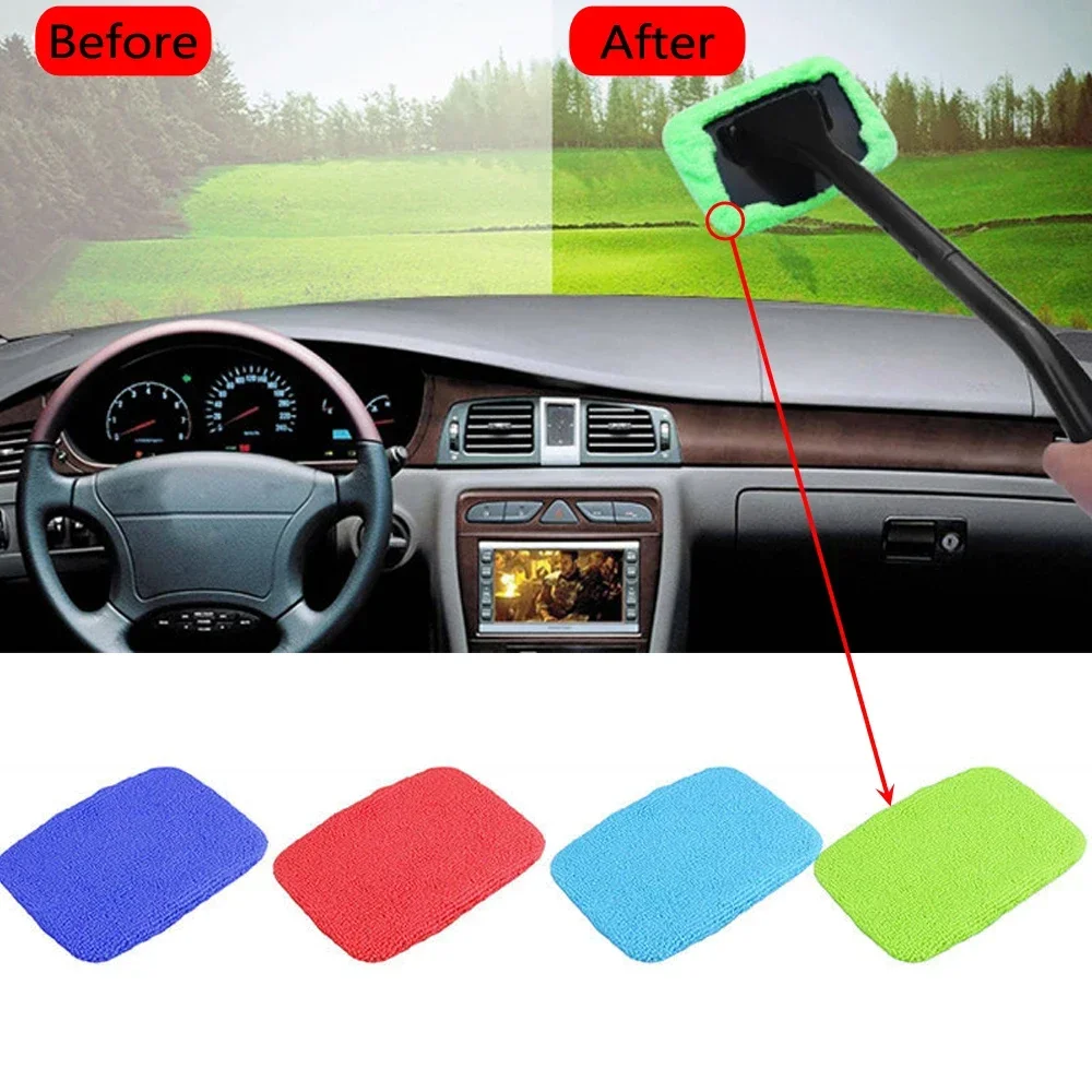 

1Pc Portable Car Cleaning Brush Cover Random Color Microfiber Cleaning Tool Windshield Cleaning and Maintenance Car Cleaning