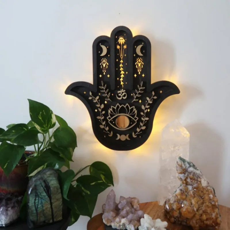 Настенный 3d-светильник Хамса 30 см в стиле ретро