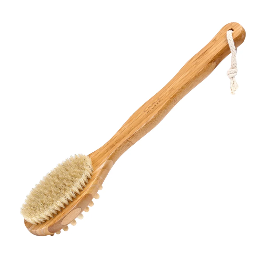 

Massage Brush Body Care Back Scrub Shower Bath Bamboo Spa De Doble Cara