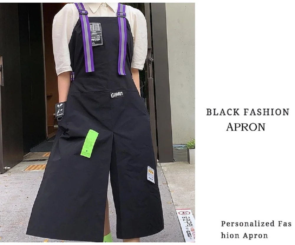 

Adjustable Nail Waterproof Florist Clothes Long Nylon Apron Salon Shop Fashion Coffee Slit Korea Work Hairdresser Apron Custom