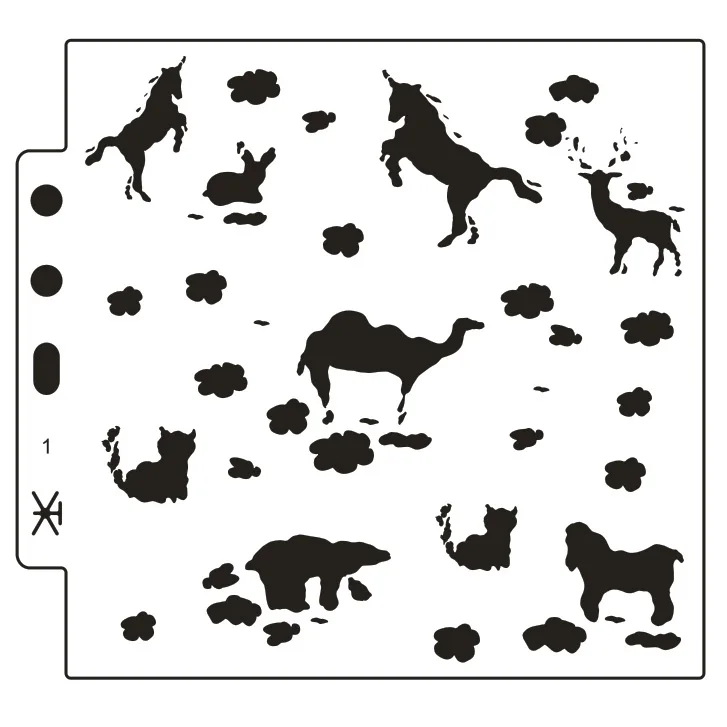 

13*14 Unicorn Layering Stencils Drawing Spray stencil DIY Scrapbook photo album Decorative Embossing DIY Card Crafts
