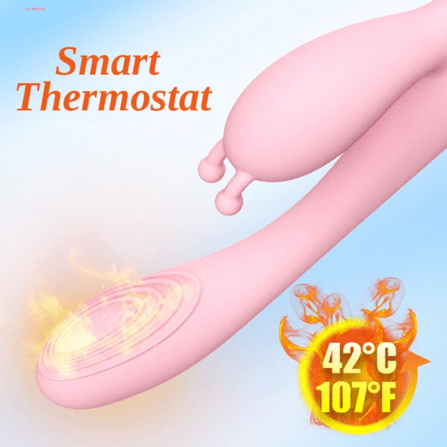 Rabbit Vibrator Dildo G Spot Clitoris Stimulator Nipple Massager Heating AV Stick Female Masturbators Sex Toys for Women 18+ 3