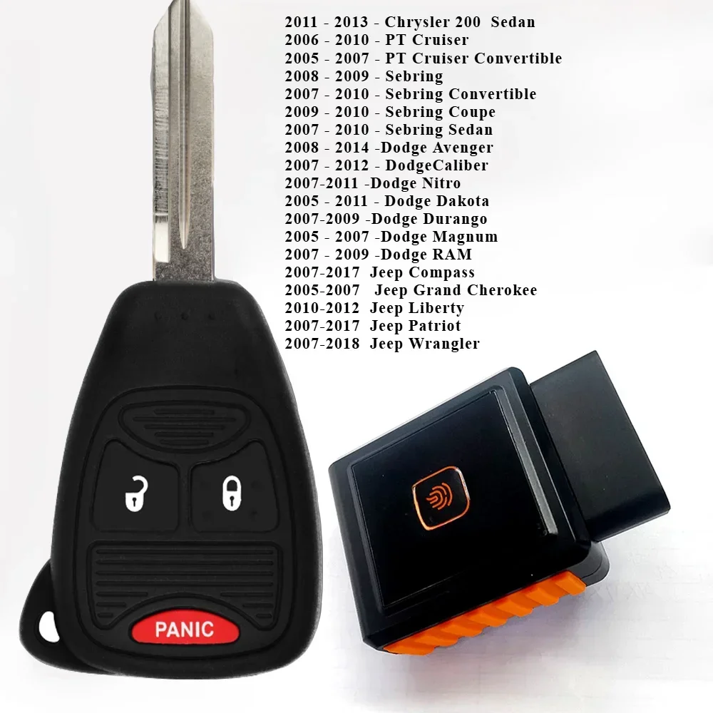 Программатор ключей OHT692427AA 3 кнопки 315 МГц без ключа для Dodge Sebring PT Cruiser Chrysler 200 Jeep