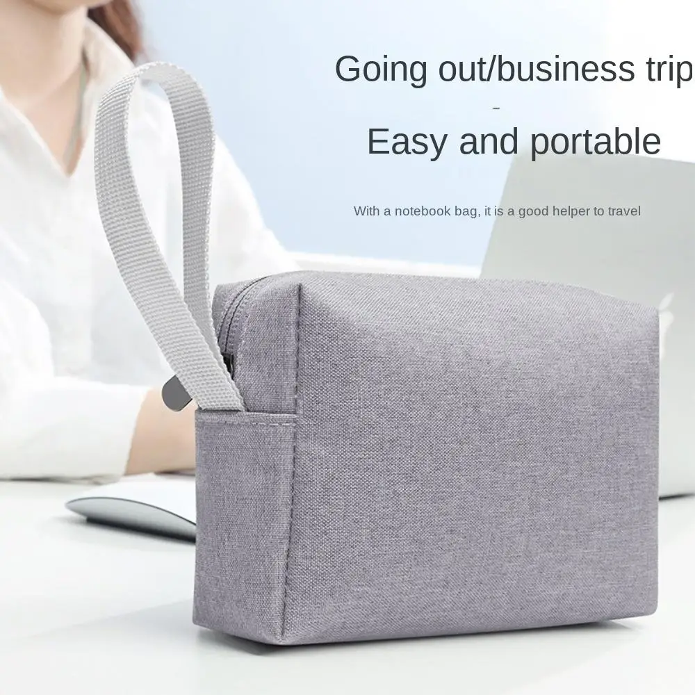 

Waterproof Makeup Bag Electronic Product Dacron Grey/Black Mens Toiletry Bag Mobile Organizer Box Women