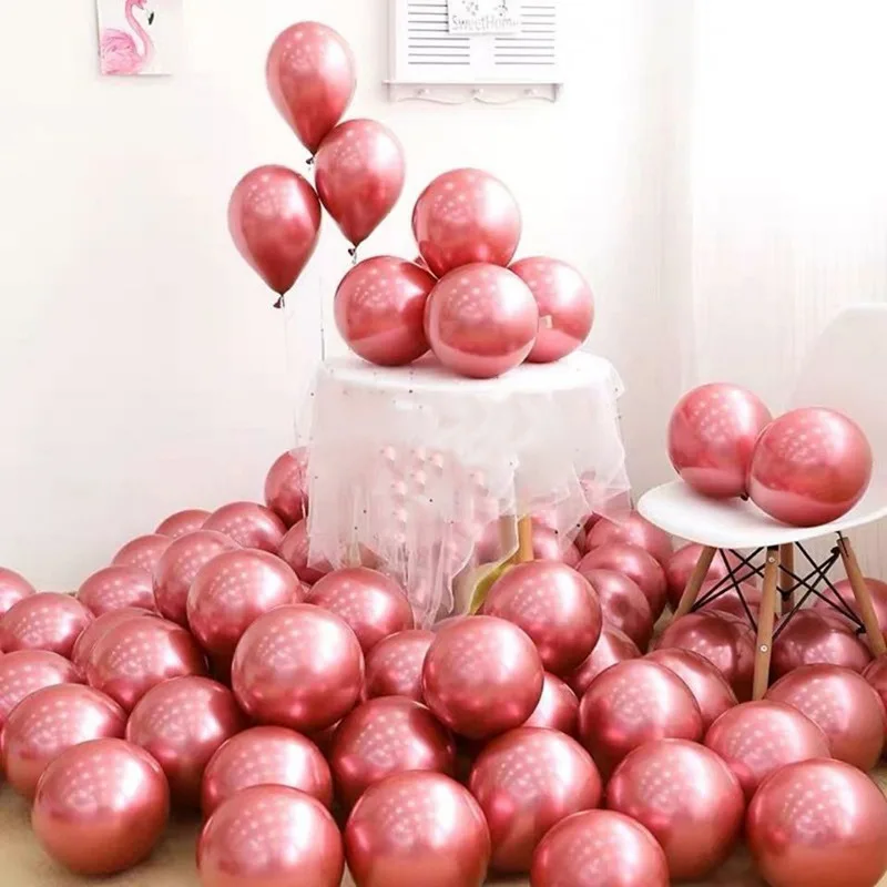 

10 inch Thick Latex Metal Balloons Rustic Wedding Happy Birthday Party Balloon Valentine's Day Ballons Scene layout Baloon Balon