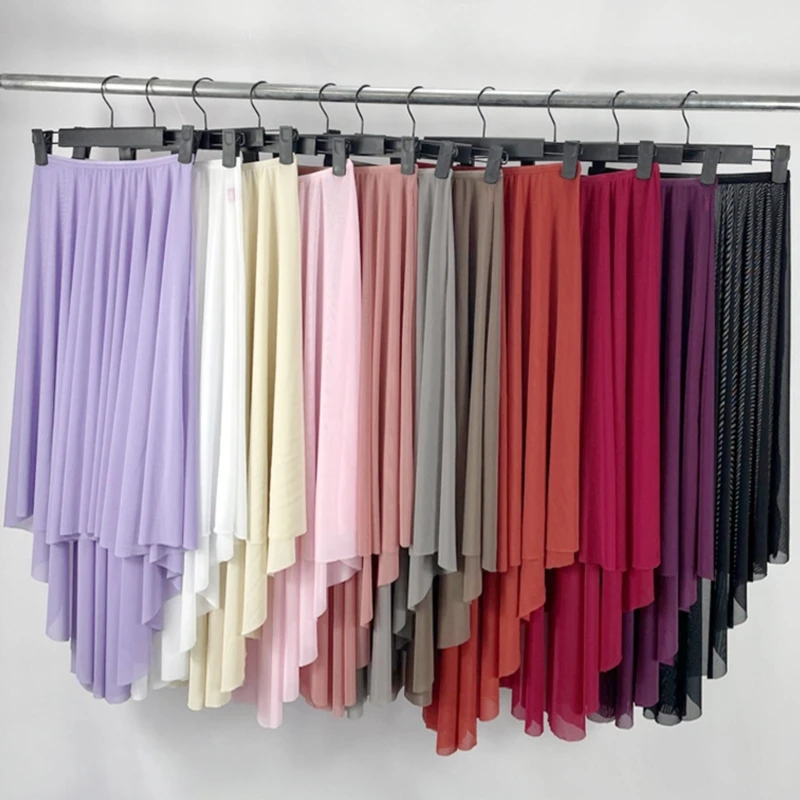 Женская балетная юбка с эластичной резинкой на талии и запахом нерегулярный