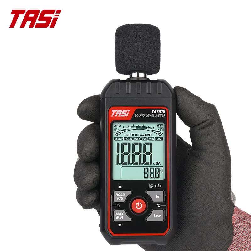 

Шумомер TASI TA651A, Ручной цифровой измеритель уровня звука, 30-130 дБ