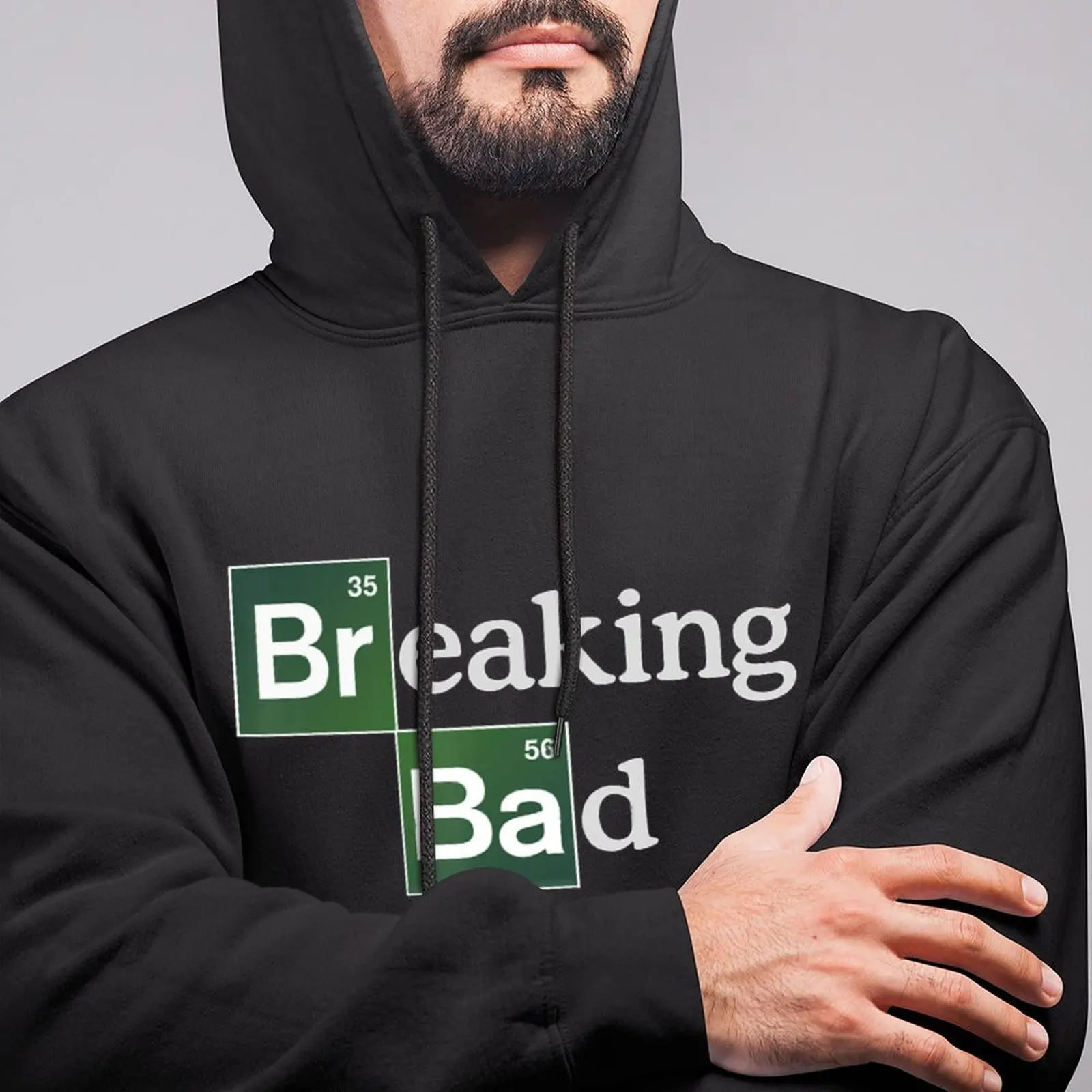 Уличная толстовка B-Breaking Bad осенняя с квадратным логотипом кавайная капюшоном