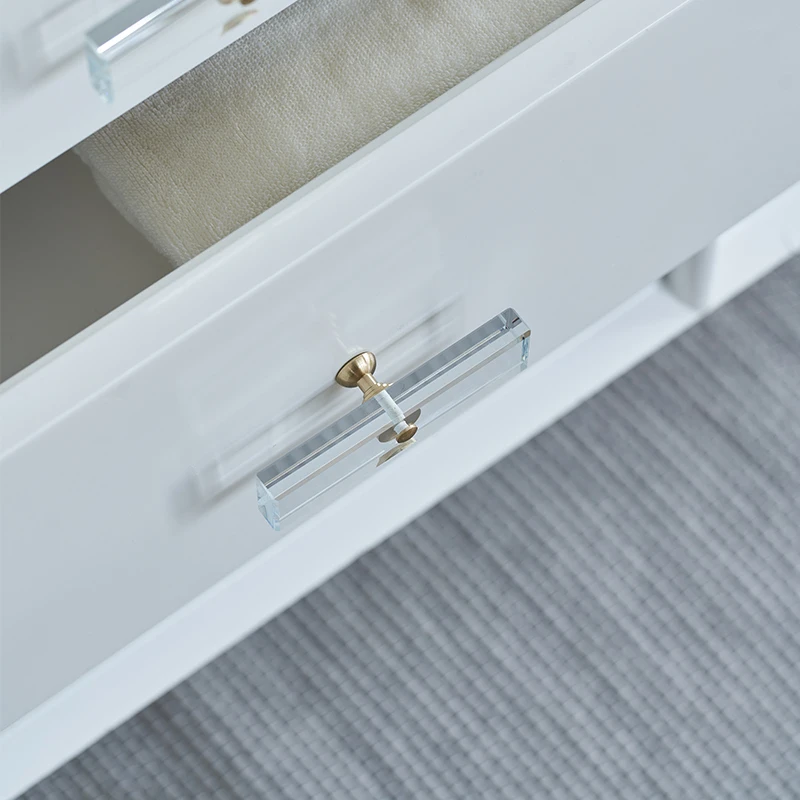 brass glass transparent crystal dresser knbos and pulls kitchen cabinet door knobs and handles for furniture hardware free global shipping