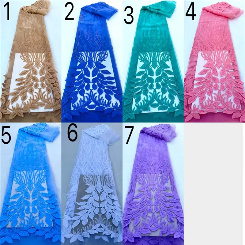 

Африканская кружевная ткань 2023, Высококачественная французская сетчатая кружевная ткань с блестками, нигерийские кружевные ткани для свадебного платья