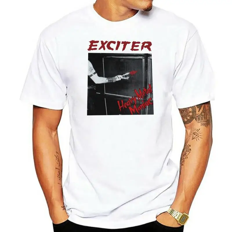 EXCITER HEAVY METAL MANIAC ANVIL ANTHRAX SPEED THRASH NEW BLACK T-SHIRT