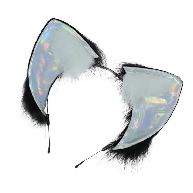 Повязка на голову с искусственными кошачьими ушками костюм для косплея обруч