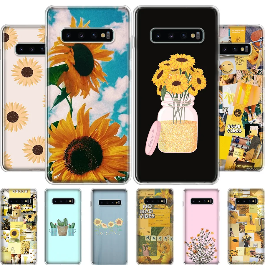 

Sunflower Ldyllic Girl Cover Phone Case For Samsung Note 20 Ultra 10 Lite 9 8 M11 12 21 M30S M31S Galaxy M32 51 52 J8 J6 J4 Plus
